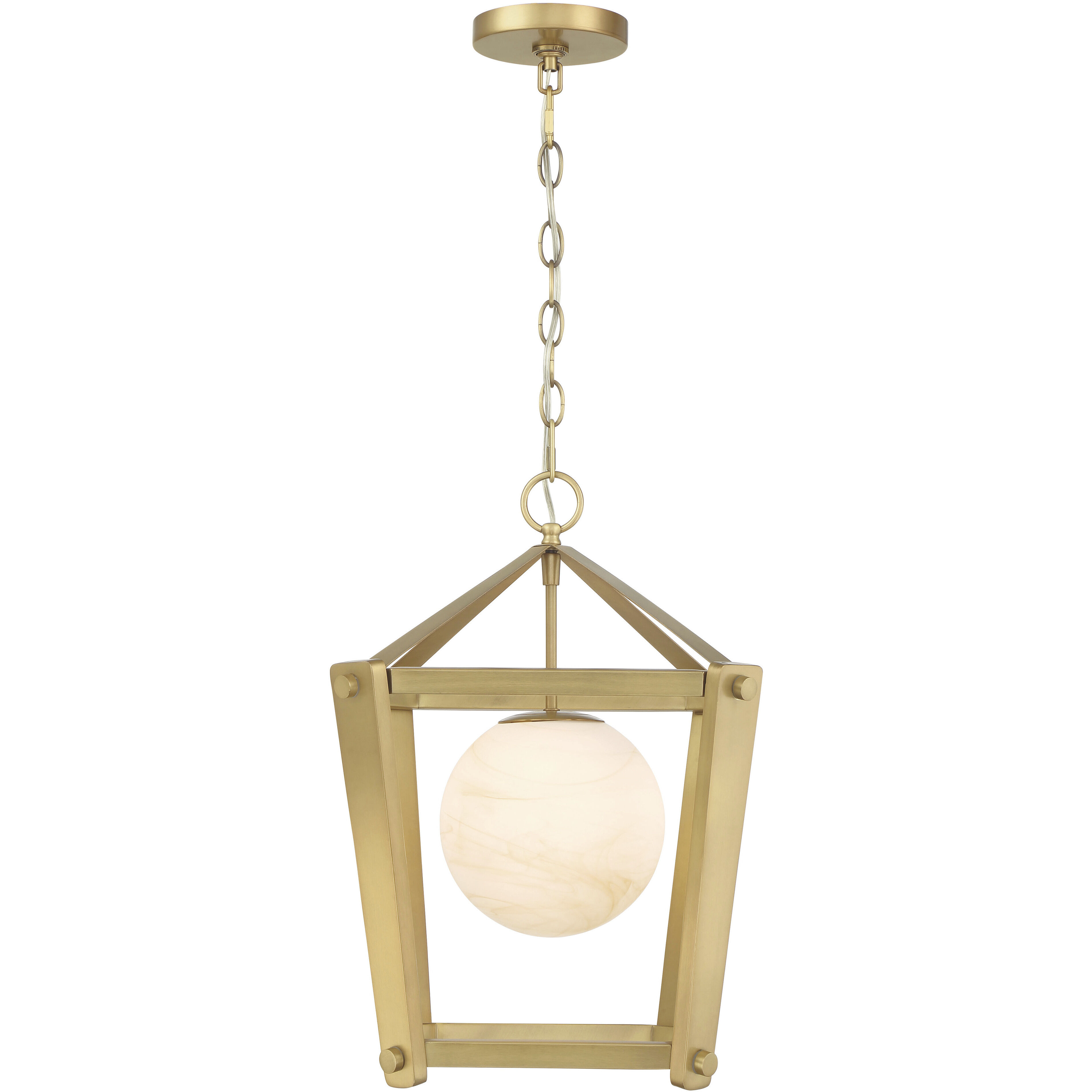 Shimmer 1 Light 13 inch Legacy Brass Pendant Ceiling Light