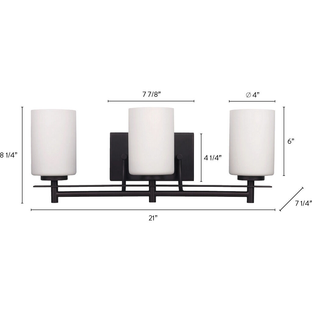 Madison 3 Light 21 inch Oil Rubbed Bronze Vanity Light Wall Light