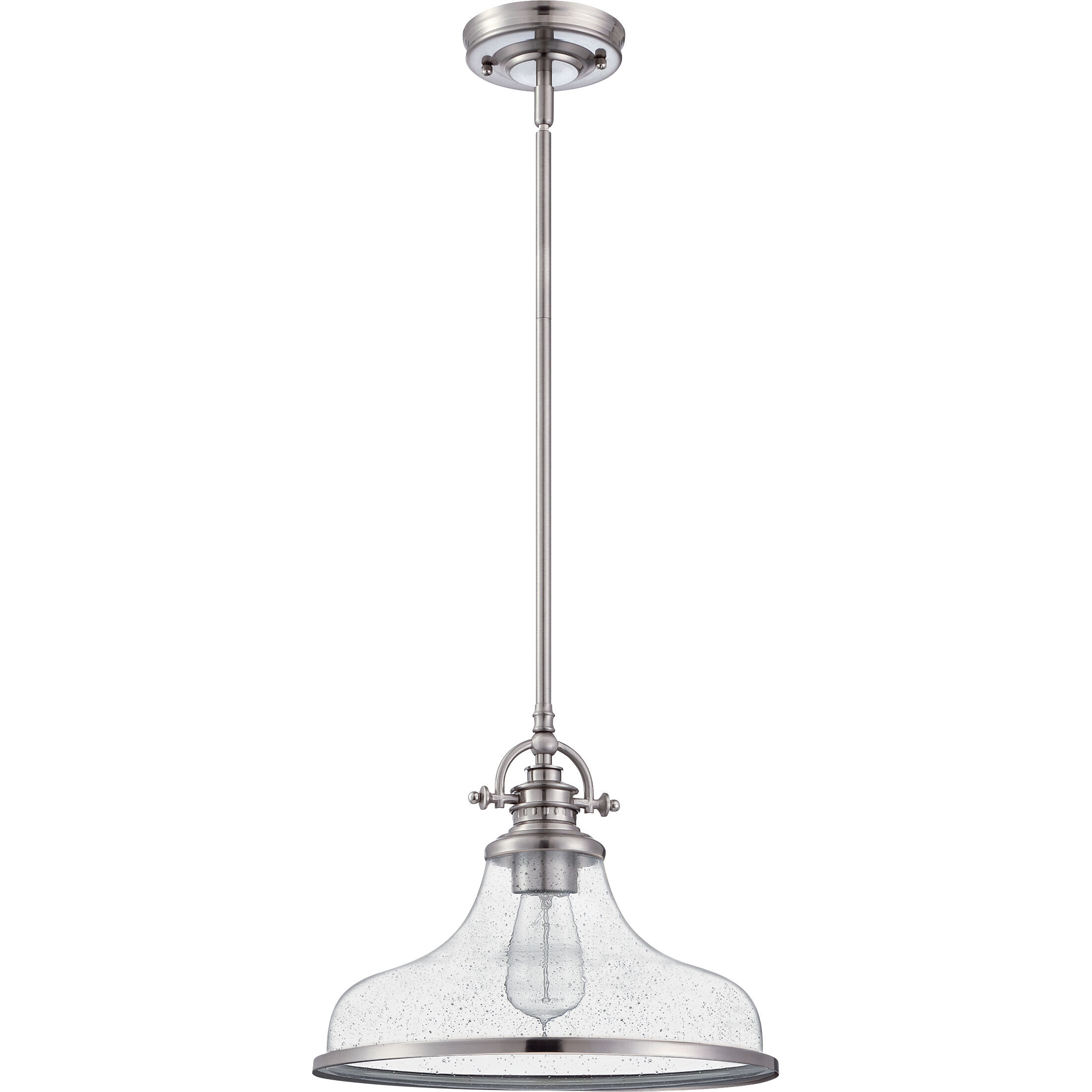 Grant 1 Light 14 inch Brushed Nickel Pendant Ceiling Light