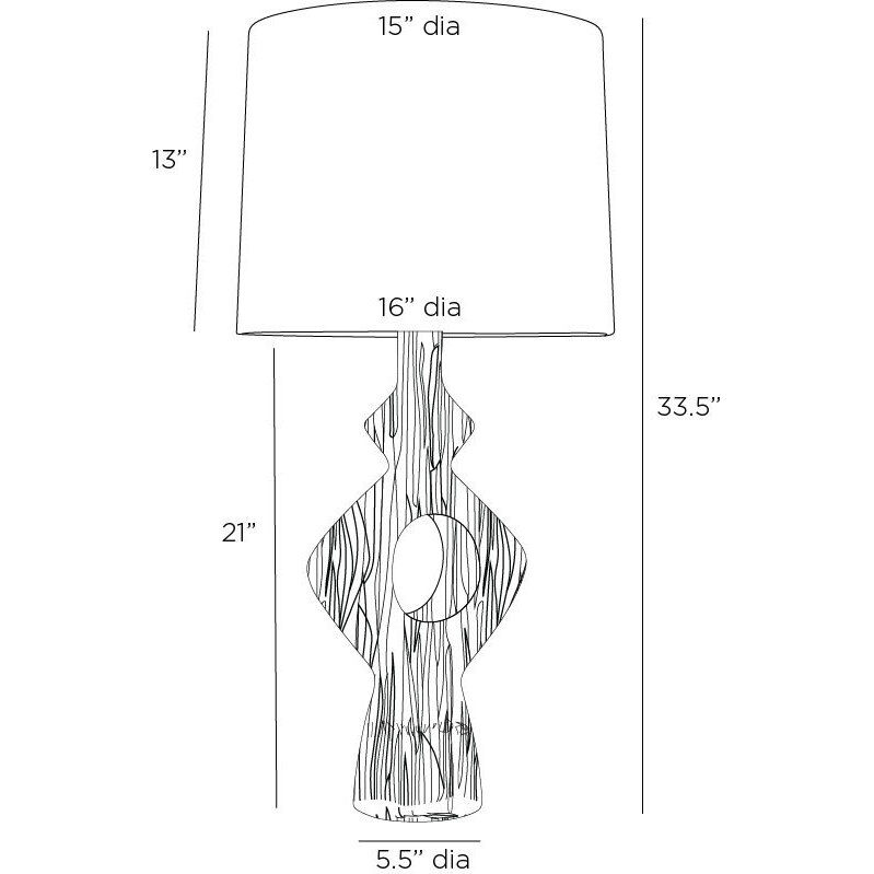 Deltoro 150 watt Ebony Table Lamp Portable Light