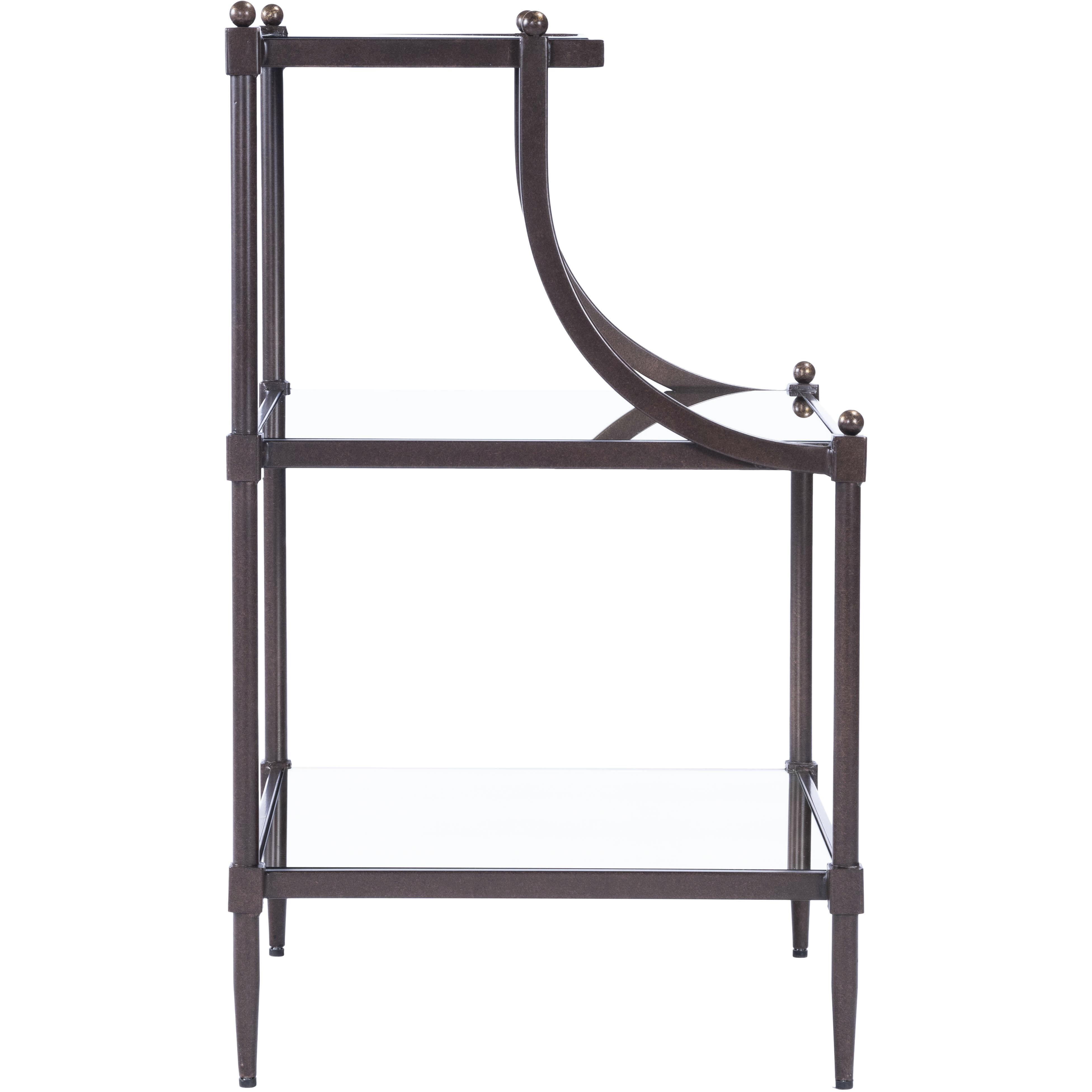 Peninsula Mirrored 30 X 20 inch Metalworks Accent Table