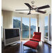 Sierra Madres 52 inch Satin Nickel with White and Chestnut Blades Ceiling Fan