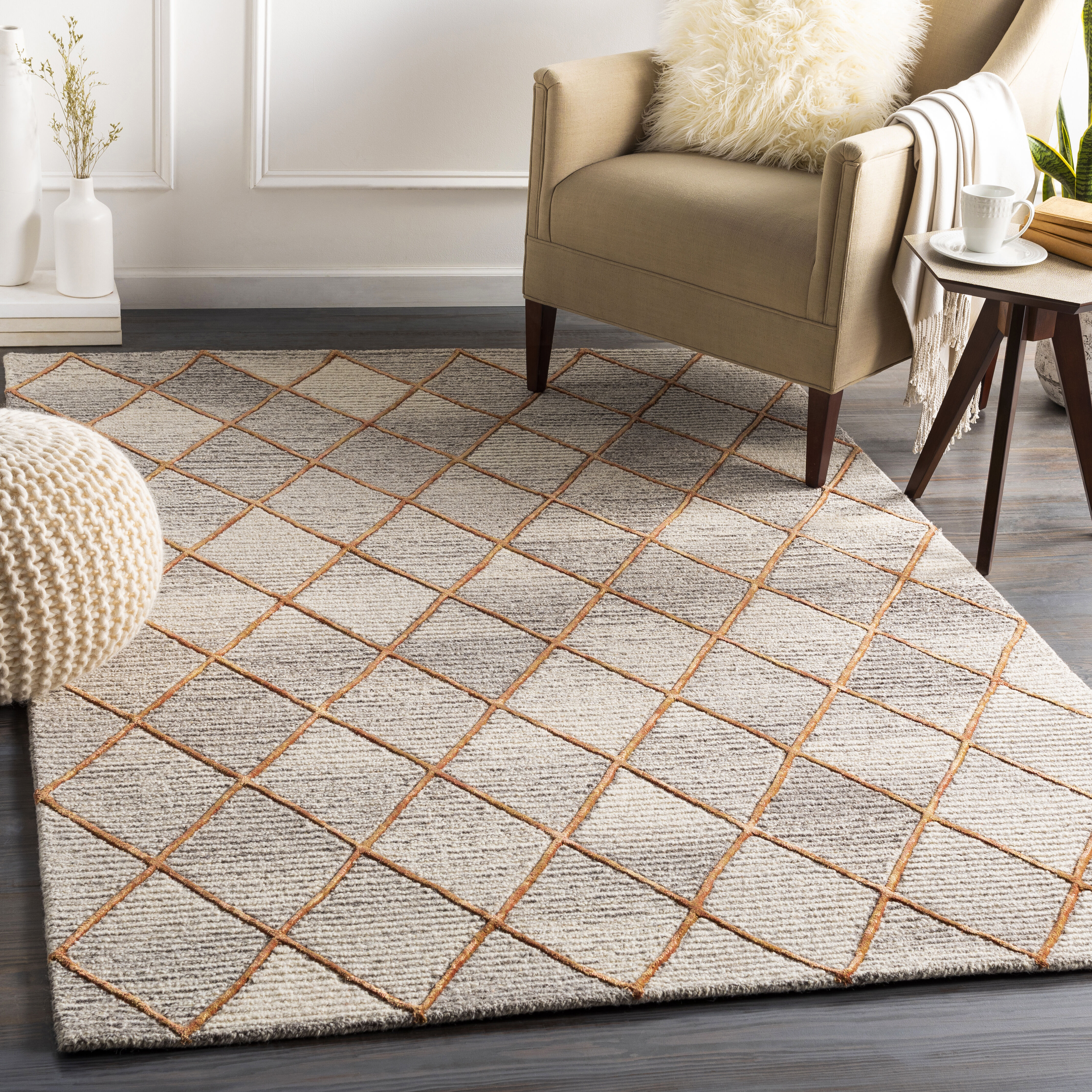 Chester 72 X 48 inch Brown Rug, Rectangle