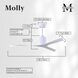 Atlas Molly 56 inch Gloss White Ceiling Fan, Atlas