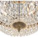 Waltham 3 Light 16 inch Olde Brass Flush Ceiling Light in Clear Hand Cut