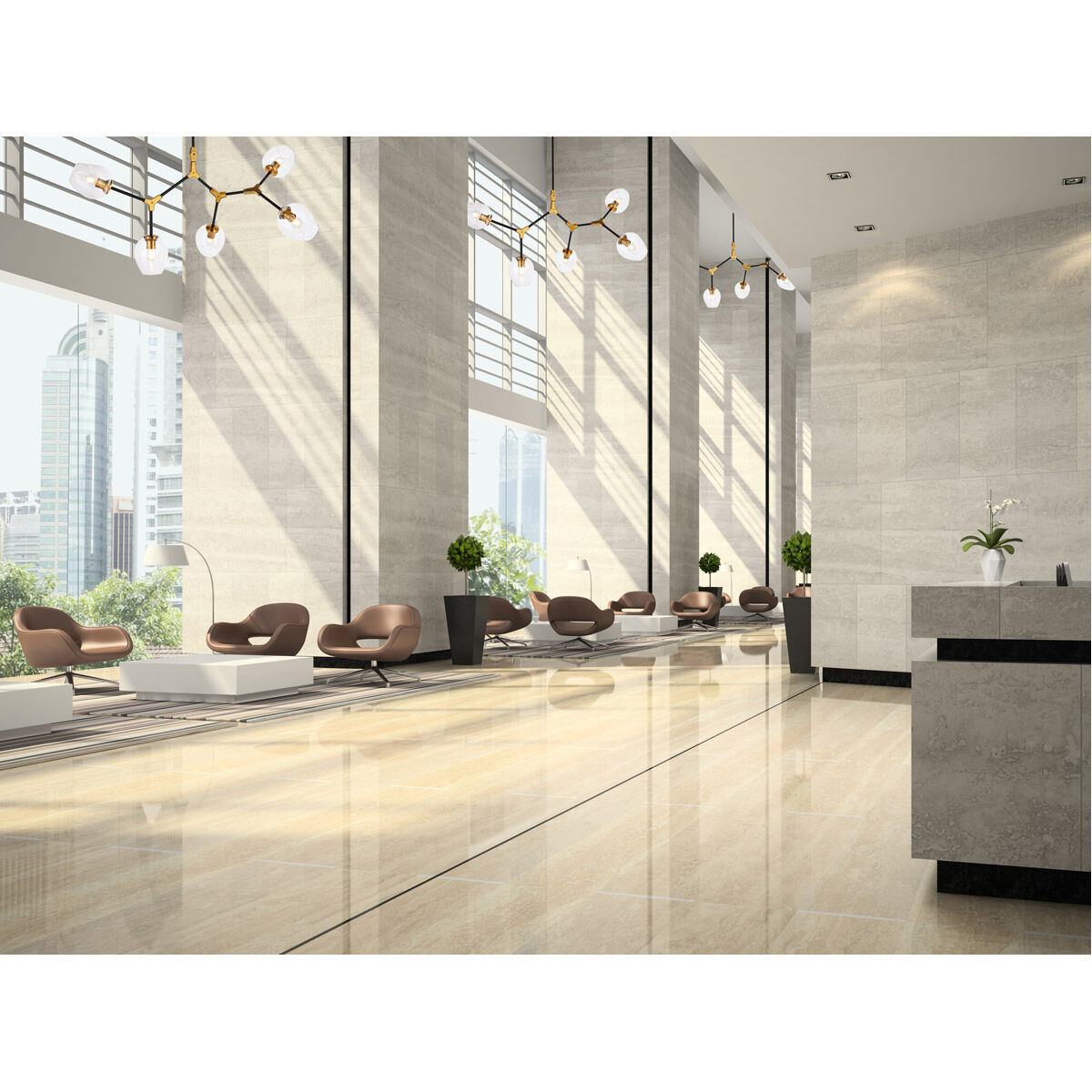 Cavoli 5 Light 43 inch Light Antique Brass and Flat Black Pendant Ceiling Light, Urban Classic