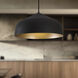 Helena Pendant Ceiling Light in Black and Gold