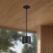 Nordic LED 5 inch Black Exterior Pendant