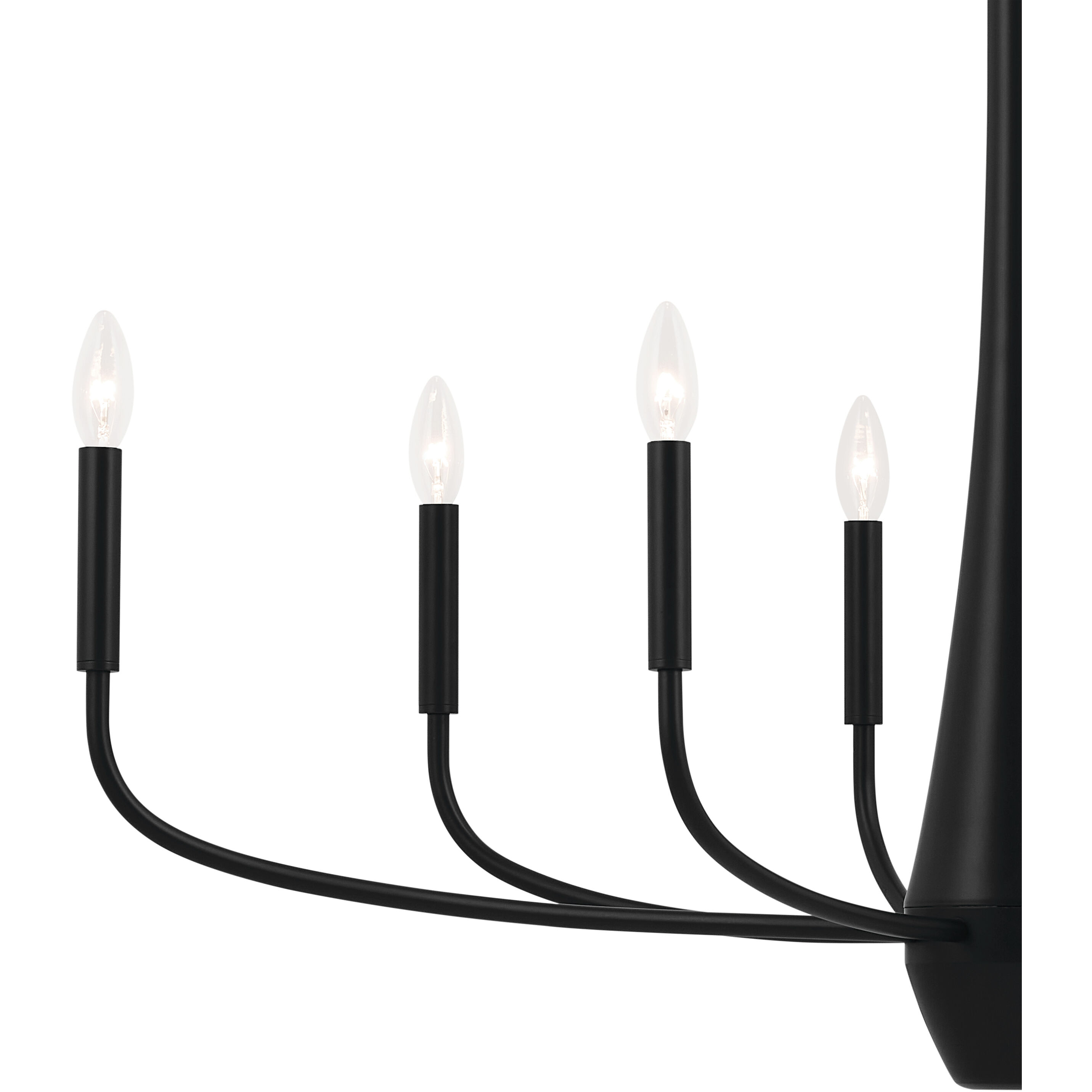 Deela LED 18.5 inch Black Oval Chandelier Ceiling Light