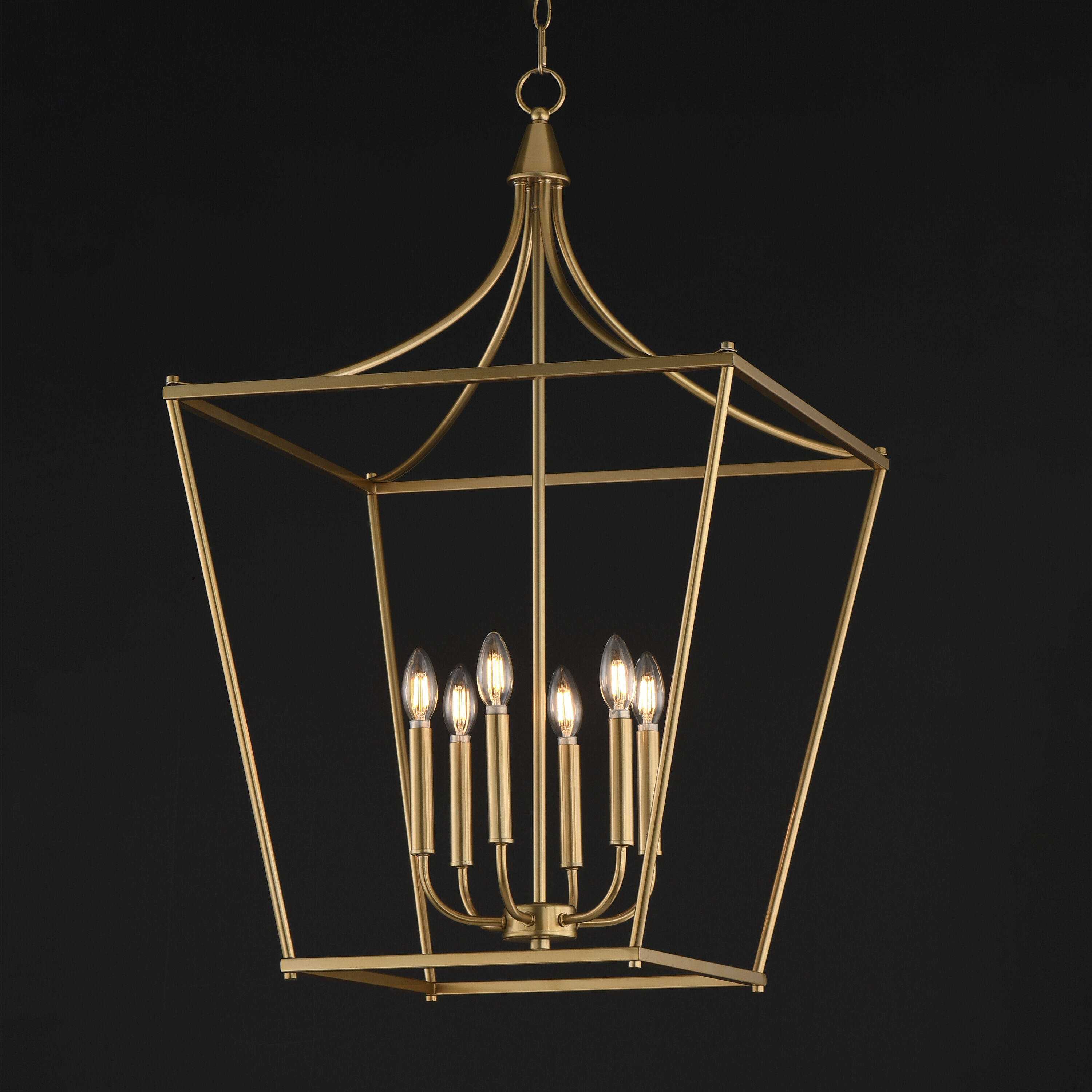 Clifton 6 Light 22 inch Natural Aged Brass Single Pendant Ceiling Light