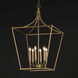 Clifton 6 Light 22 inch Natural Aged Brass Single Pendant Ceiling Light