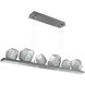 Gem LED 44 inch Graphite Linear Pendant Ceiling Light in 3000K LED, Smoke, Bezel