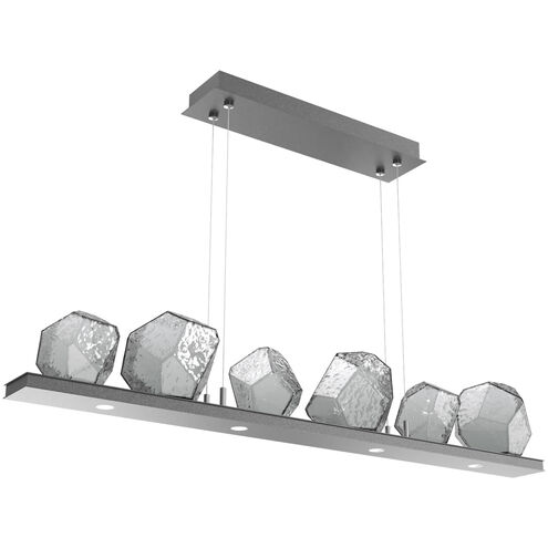Gem LED 44 inch Graphite Linear Pendant Ceiling Light in 3000K LED, Smoke, Bezel