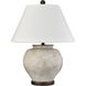 Erin 25 inch 9 watt Aged White with Bronze Table Lamp Portable Light