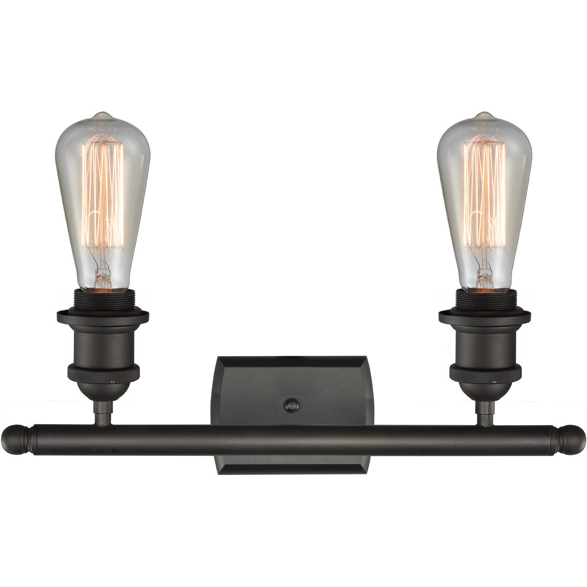 Ballston Bare Bulb 2 Light 16 inch Oil Rubbed Bronze Bath Vanity Light Wall Light, Ballston