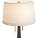 Taper 29 inch 23 watt Dark Walnut Wood and Weathered Brass Table Lamp Portable Light