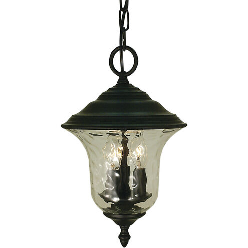 Hartford 3 Light 9 inch Charcoal Exterior Ceiling Mount