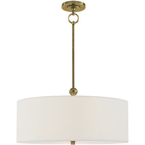 Visual Comfort Signature Collection Thomas O'Brien Reed 2 Light 22 inch Hand-Rubbed Antique Brass Hanging Shade Ceiling Light in Linen TOB5011HAB-L - Open Box