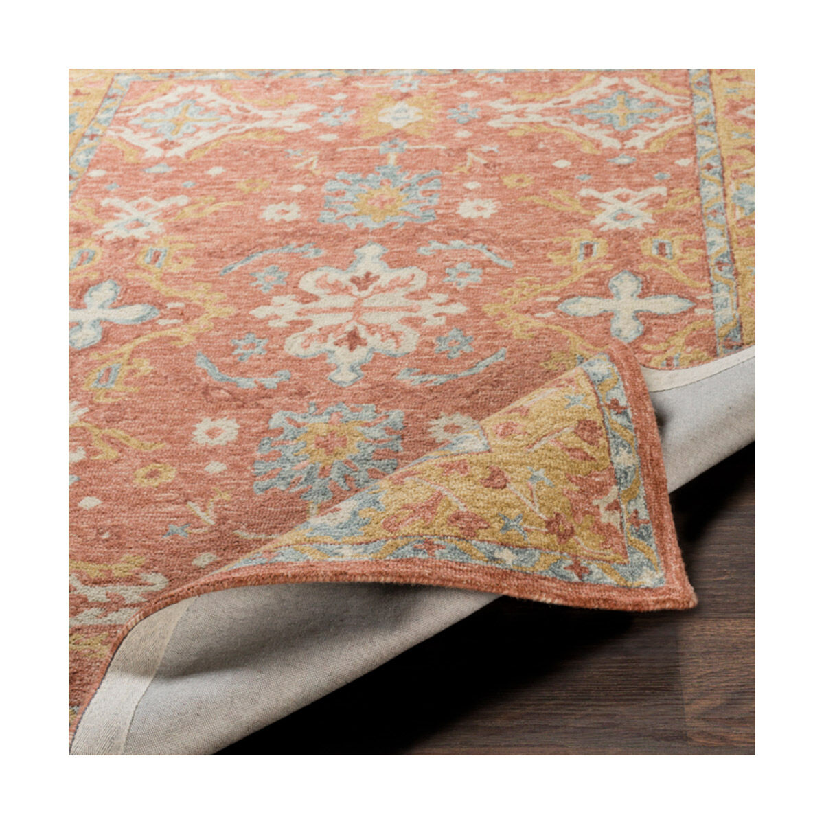 Panipat 90 X 60 inch Camel/Dark Brown/Olive/Teal/Ice Blue/Cream Rugs, Rectangle