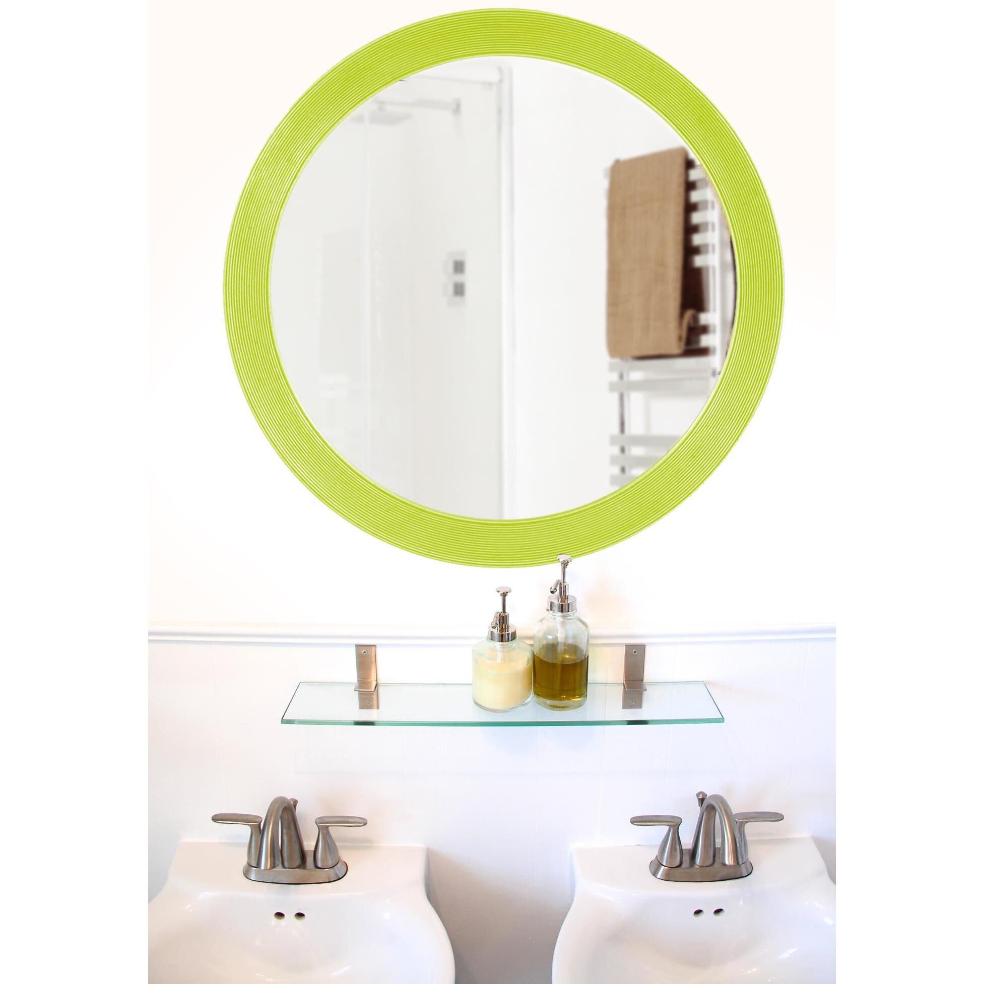 Virginia Glossy Green Wall Mirror