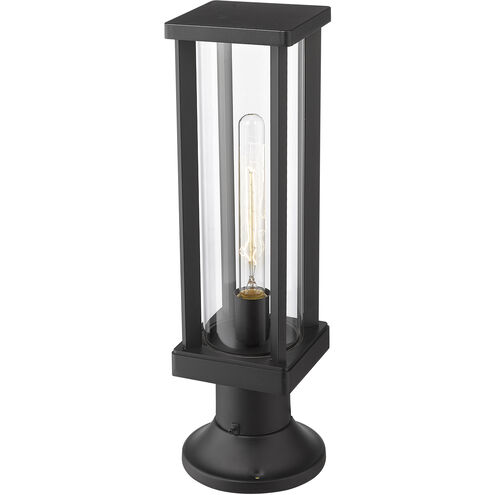 Glenwood 1 Light 16 inch Black Outdoor Pier Mounted Fixture