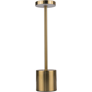 Curtis 13.38 inch 1.20 watt Brass Rechargeable Lamp Portable Light