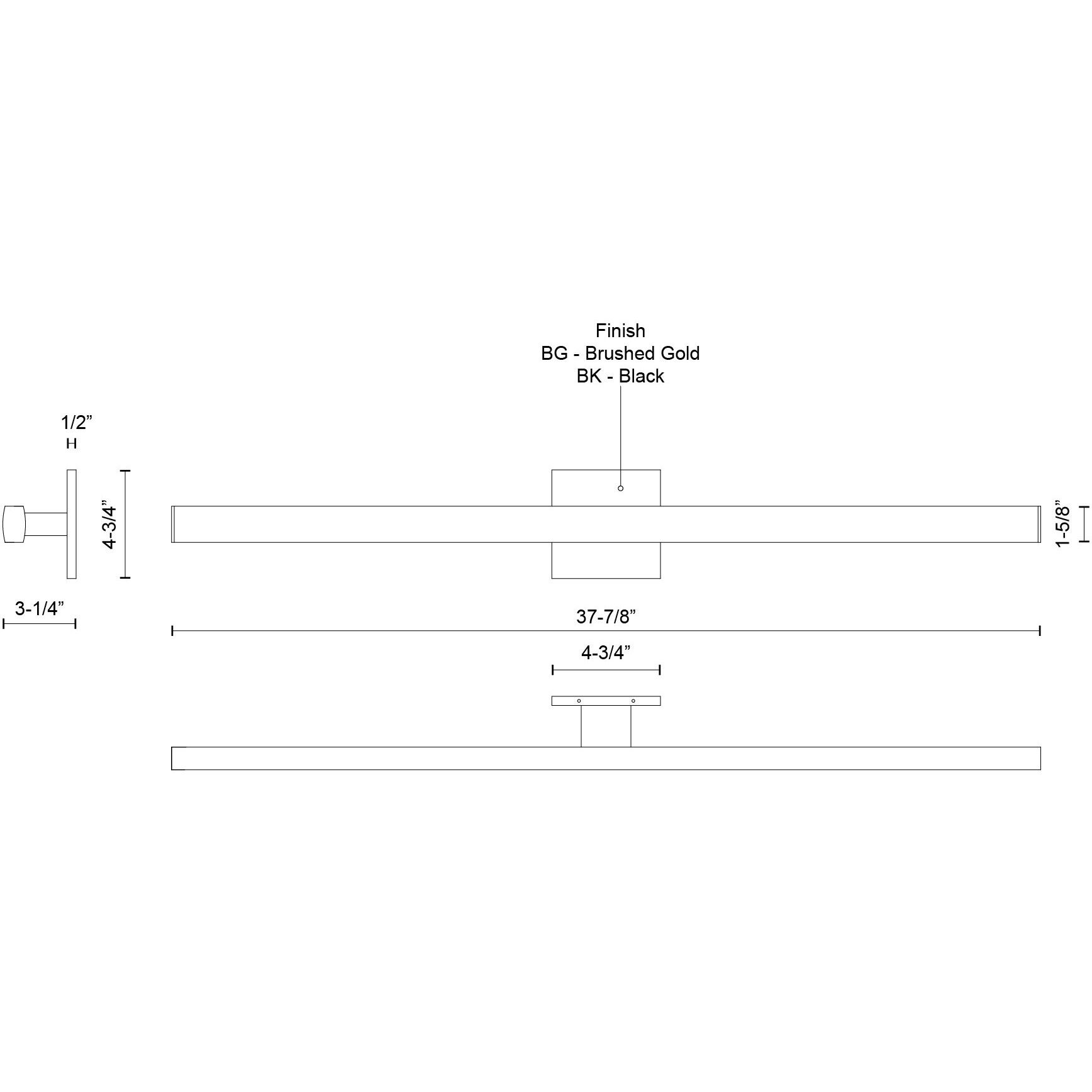 Vera Bath Vanity Light Wall Light in Black