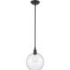 Ballston Concord 1 Light 10 inch Matte Black Mini Pendant Ceiling Light in Incandescent, Seedy Glass