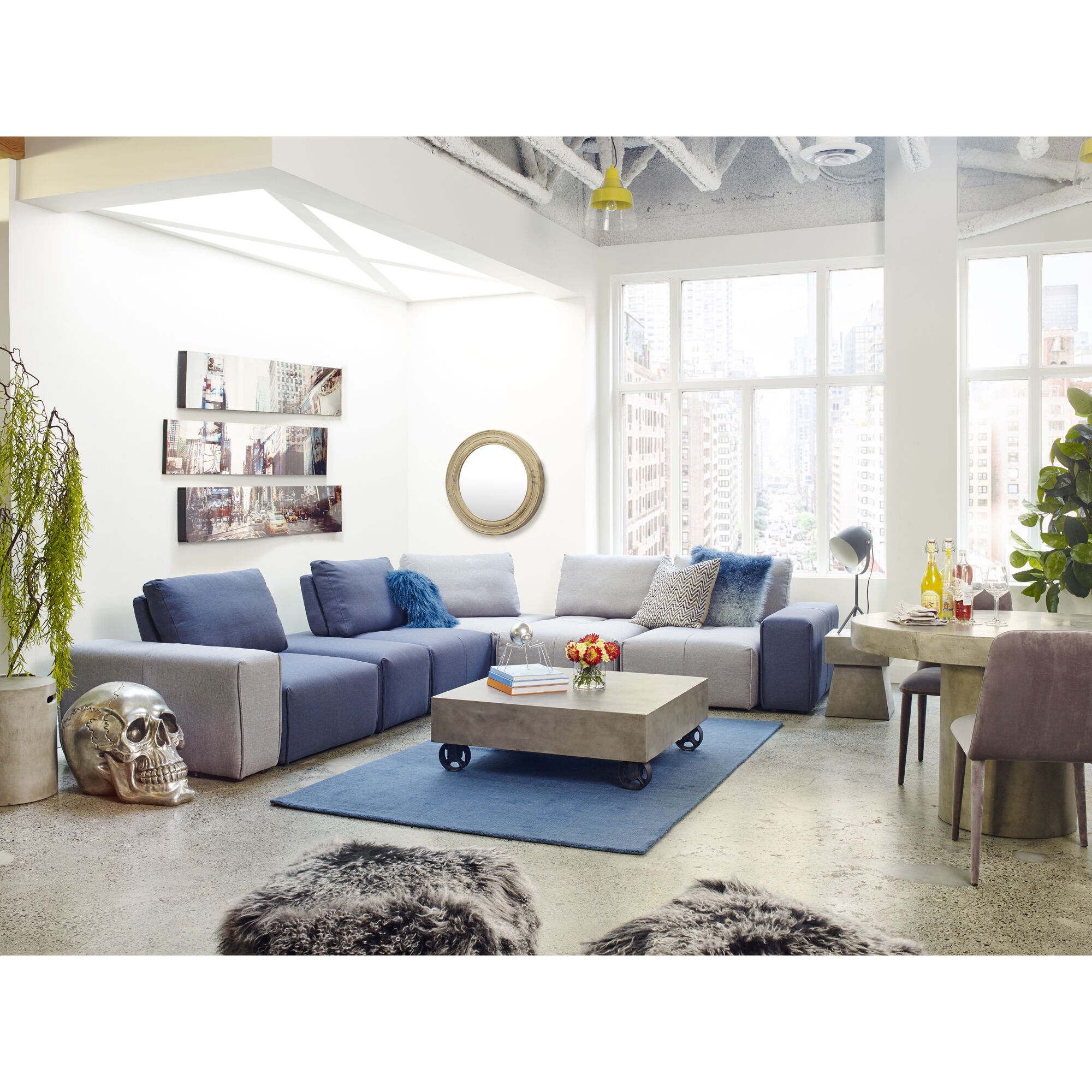 Cato 18 inch Grey Outdoor Stool