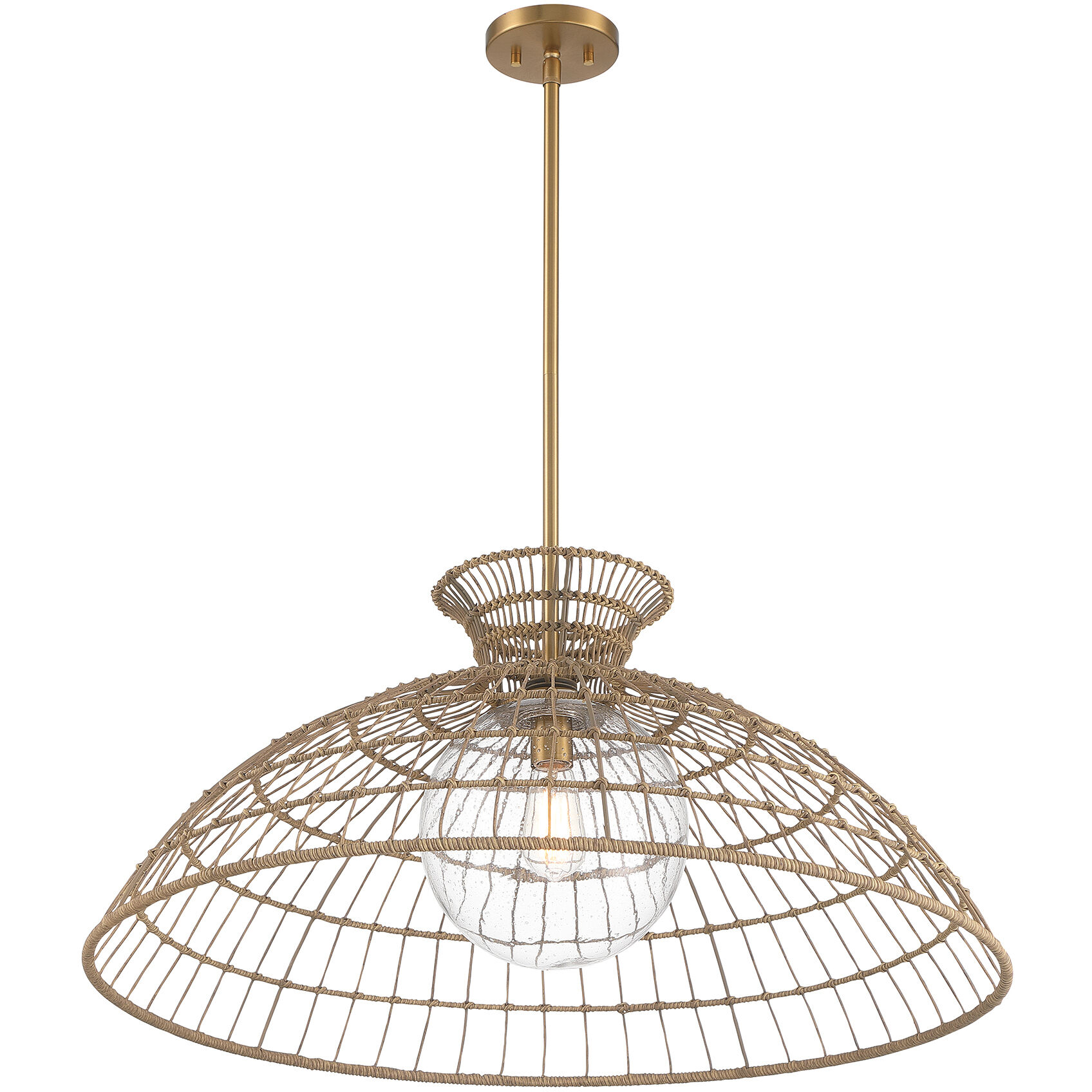 Lanai 1 Light 32 inch Warm Brass Pendant Ceiling Light