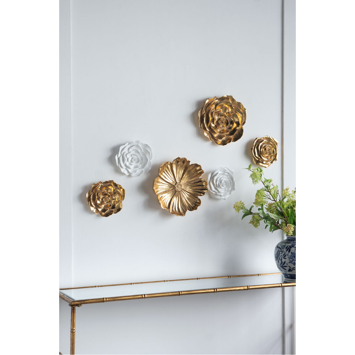 Floral Gold Wall Accent