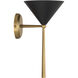 Cortan 1 Light 8 inch Legacy Brass and Dark Bronze Bath Sconce Wall Light