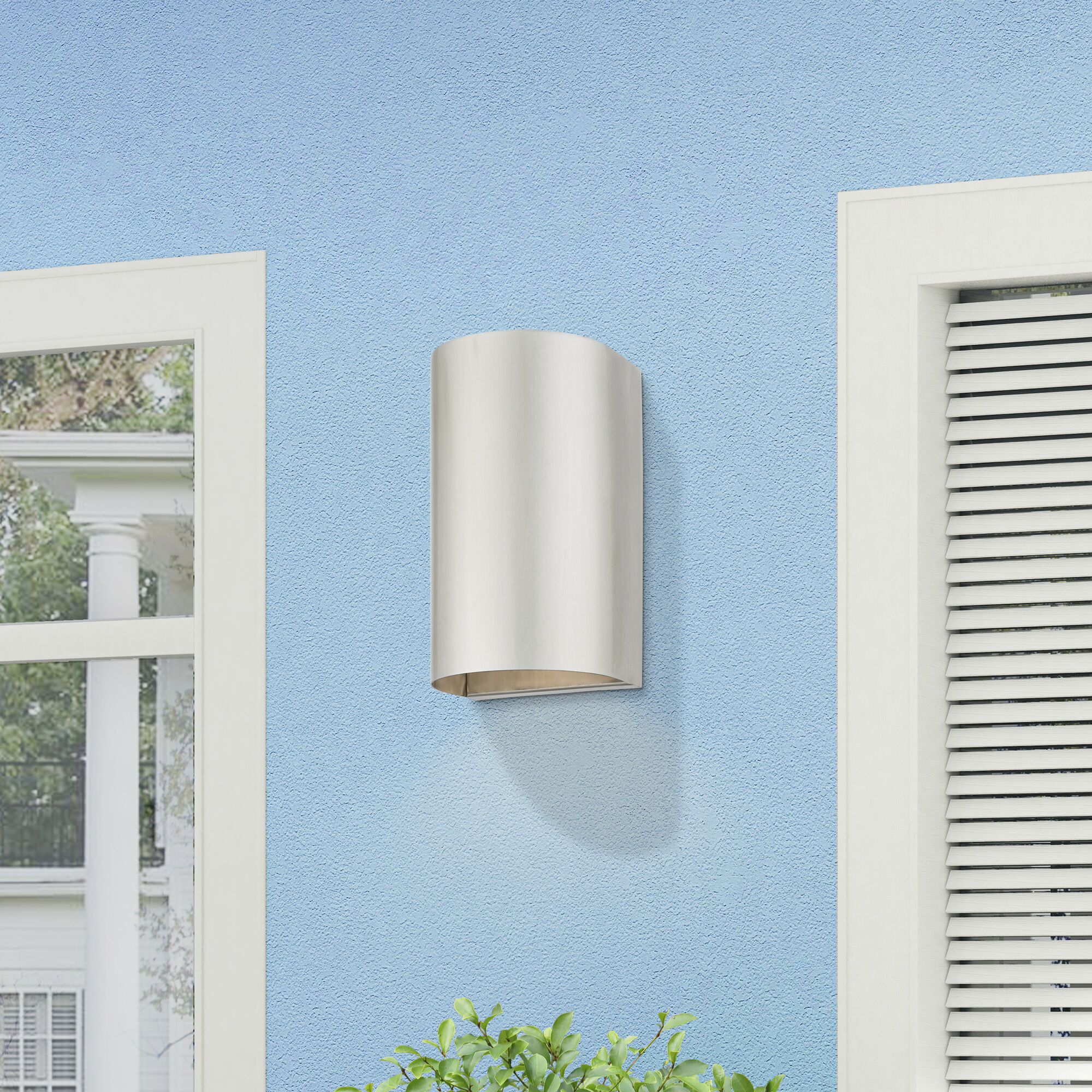 Bond 1 Light 7 inch Brushed Nickel Outdoor / Indoor Small Sconce, Small