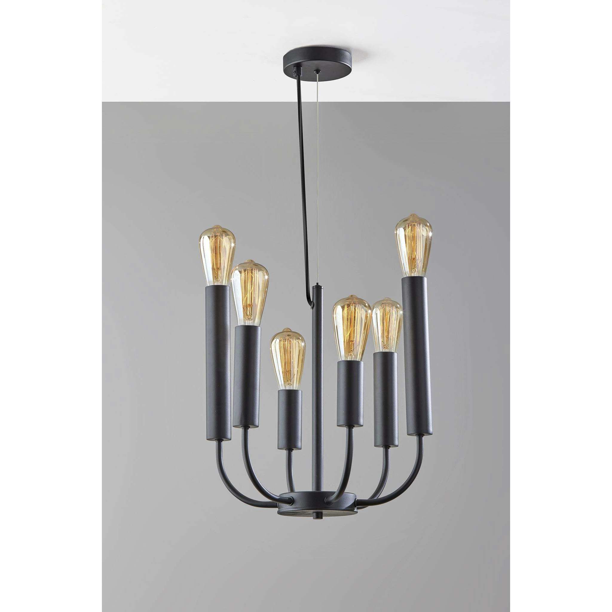 Rory 15 inch Black Chandelier Ceiling Light