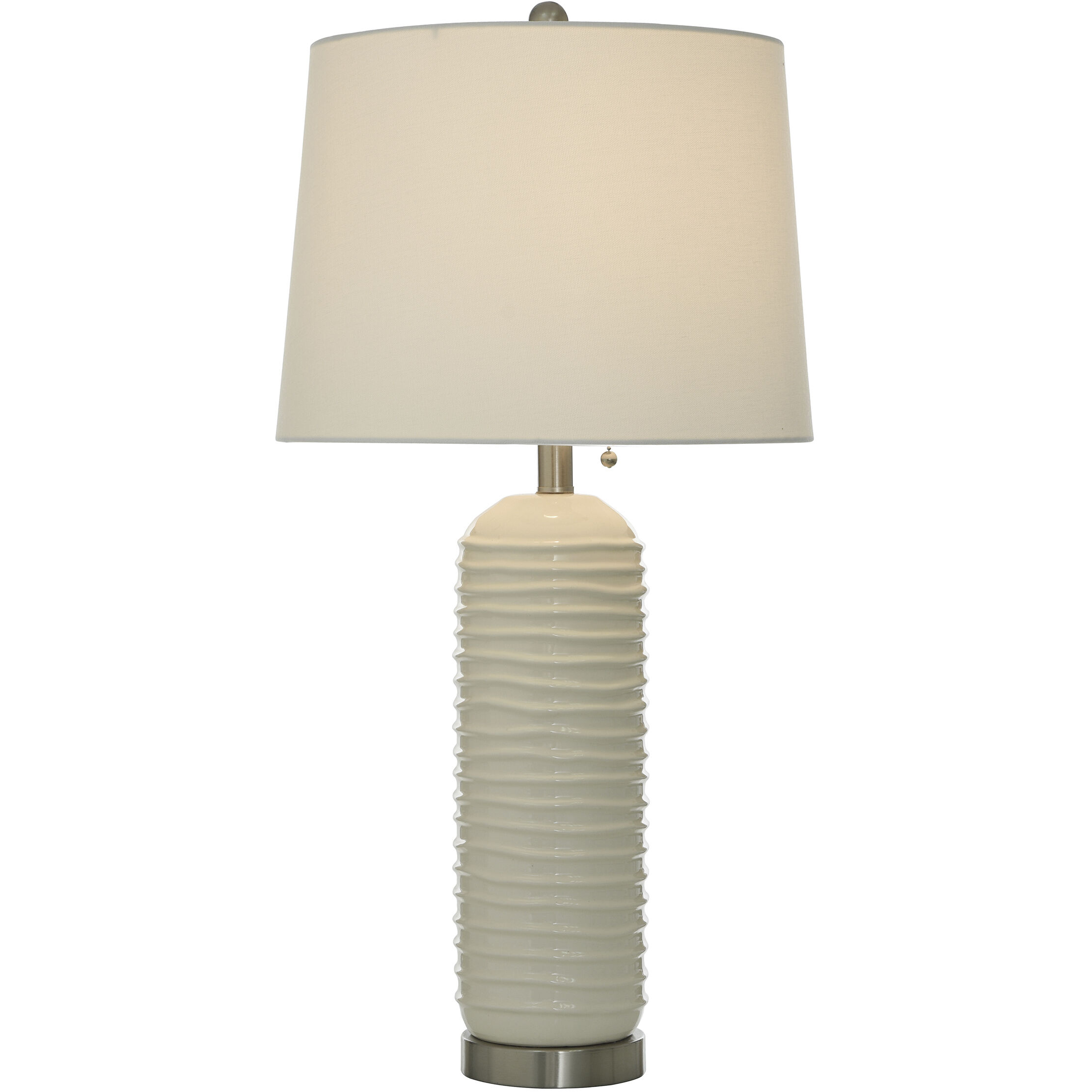 Alba 30 inch 100.00 watt Cream and Nickel Table Lamp Portable Light