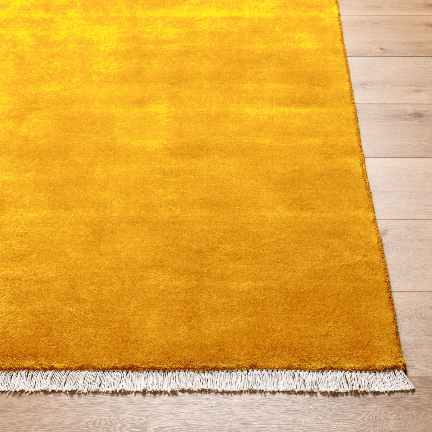 Evergreen 90 X 60 inch Tangerine/Amber Handmade Rug in 5 x 7.5