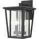 Seoul 2 Light 14.75 inch Black Outdoor Wall Light