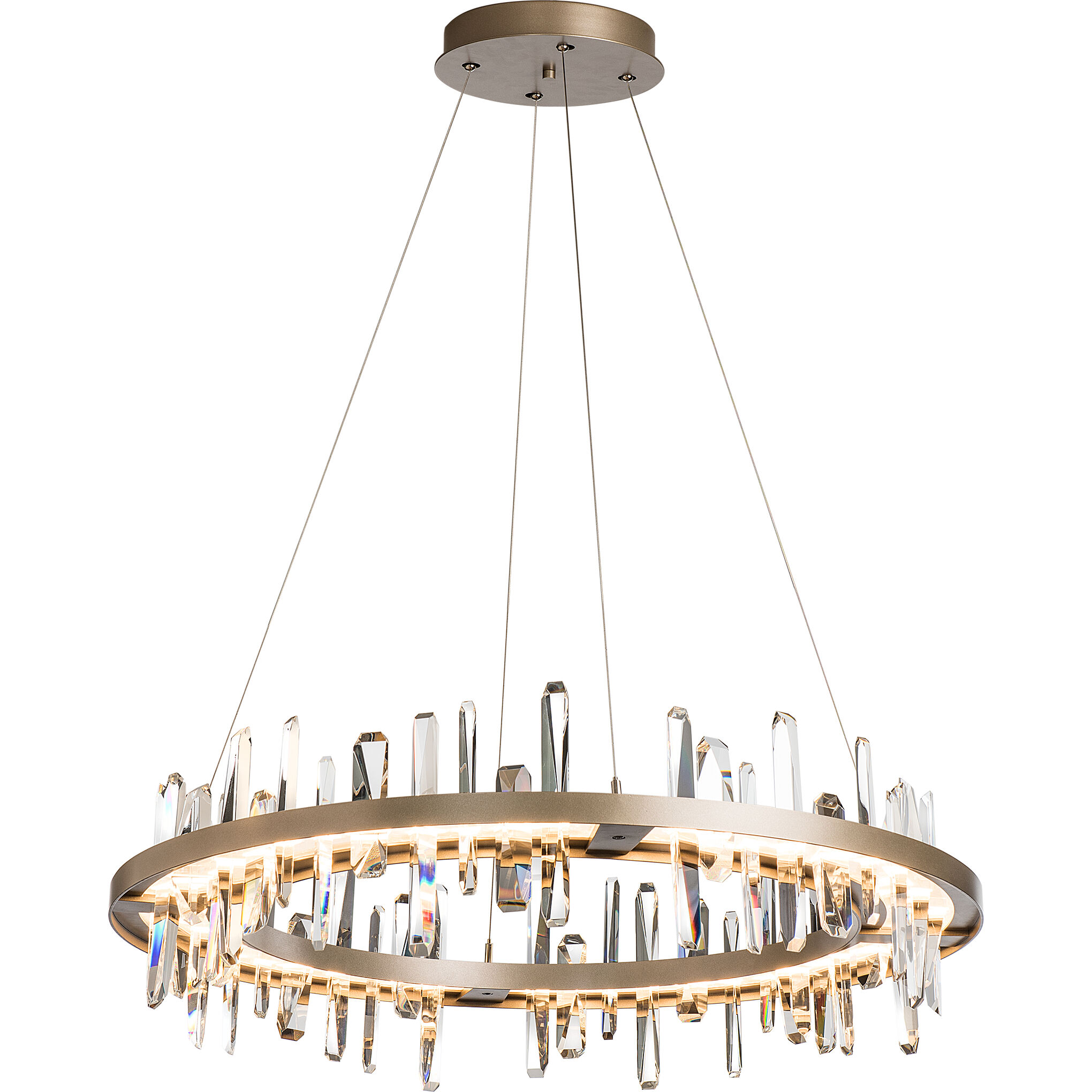 Solitude LED 38 inch Soft Gold Pendant Ceiling Light, Circular