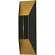 Summit LED 5 inch Black and Gold ADA Sconce Wall Light