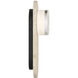 Sternn LED 15 inch Travertine Outdoor Wall Sconce in Clear Smooth