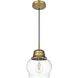 Kenna 1 Light 8 inch Satin Gold Pendant Ceiling Light