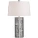 Striata 29 inch 150 watt Antiqued Aluminum Table Lamp Portable Light