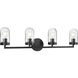 Paia 4 Light 33.5 inch Graphite Bath Vanity Wall Light