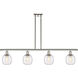 Ballston Belfast 4 Light 48 inch Polished Nickel Island Light Ceiling Light