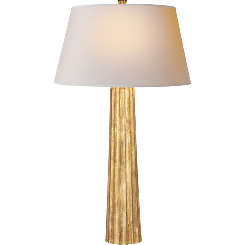 Chapman & Myers Fluted Spire 31.5 inch 150.00 watt Gilded Iron Table Lamp Portable Light in Natural Paper, Large