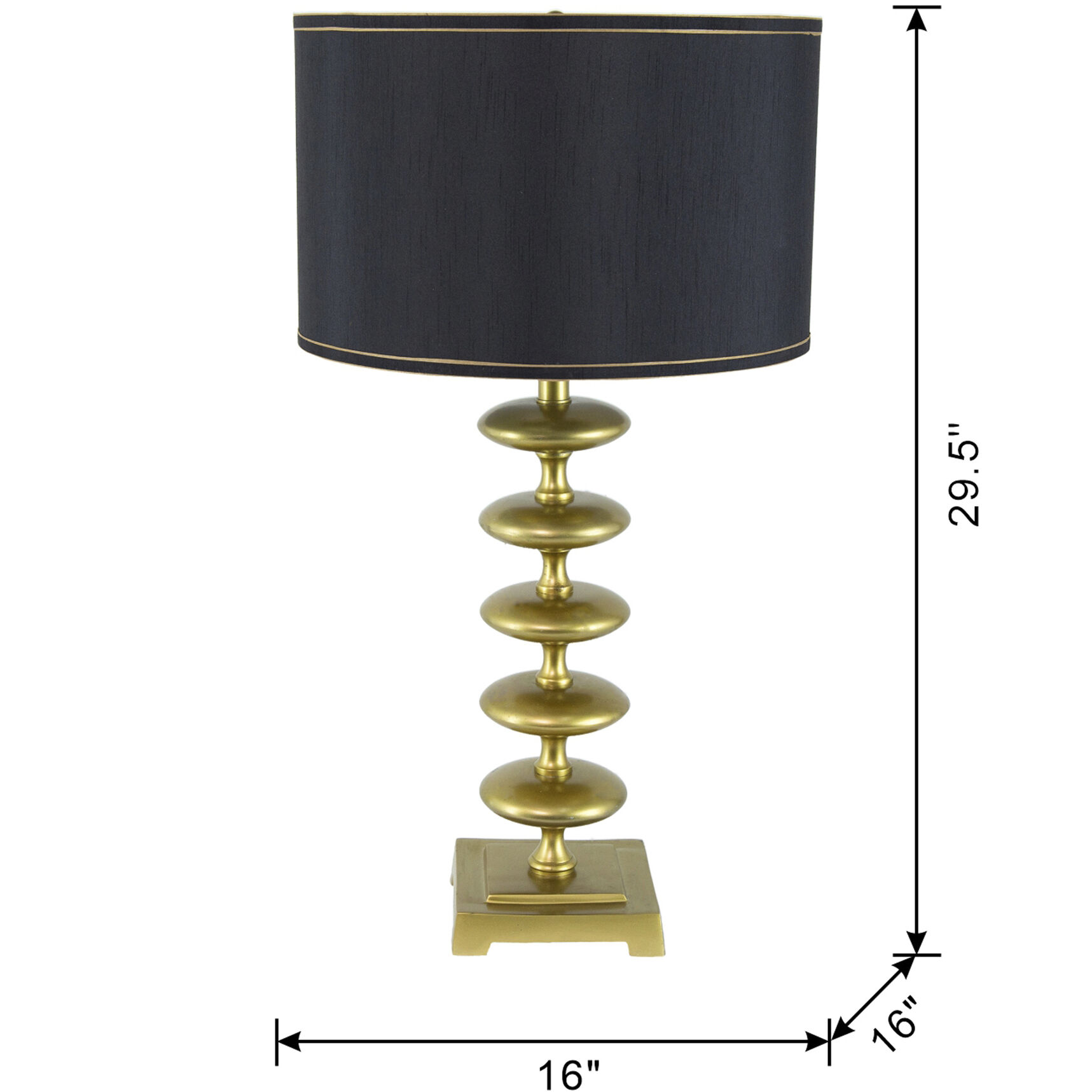 Anita 29.8 inch 60.00 watt Gold and Black Table Lamp Portable Light