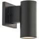 Cylinder LED 6.75 inch Black Outdoor Wall Light