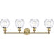 Waverly 4 Light 33 inch Brushed Brass Bath Vanity Light Wall Light