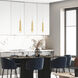 Andes LED 2 inch Satin Gold Down Mini Pendant Ceiling Light