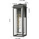 Mansfield 1 Light 20 inch Matte Black with Silver Outdoor Sconce in Waterglass